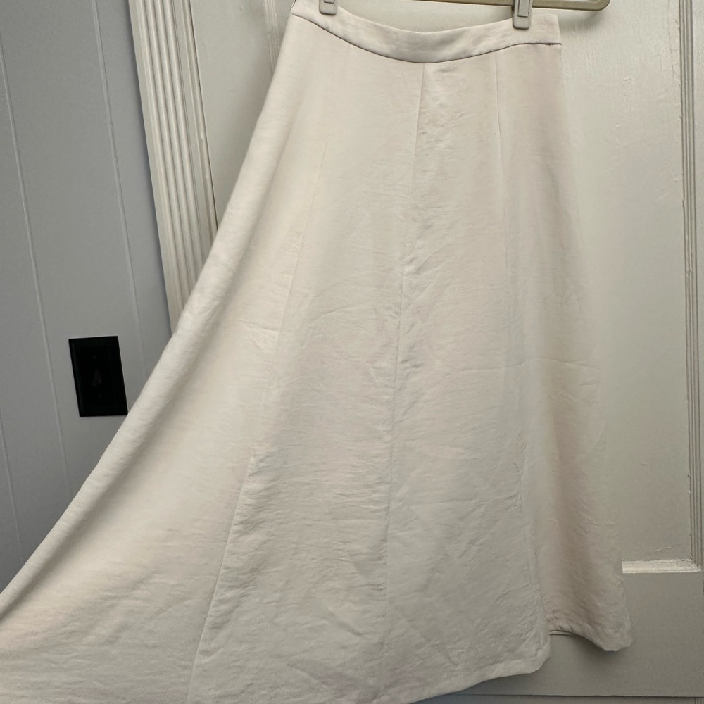 Zara white paneled midi skirt